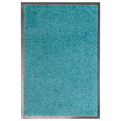vidaXL Paillasson lavable Cyan 40x60 cm