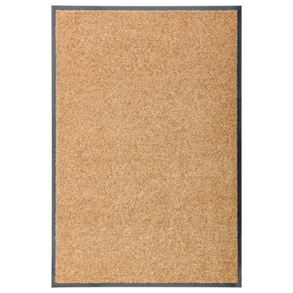 vidaXL Paillasson lavable Crème 60x90 cm