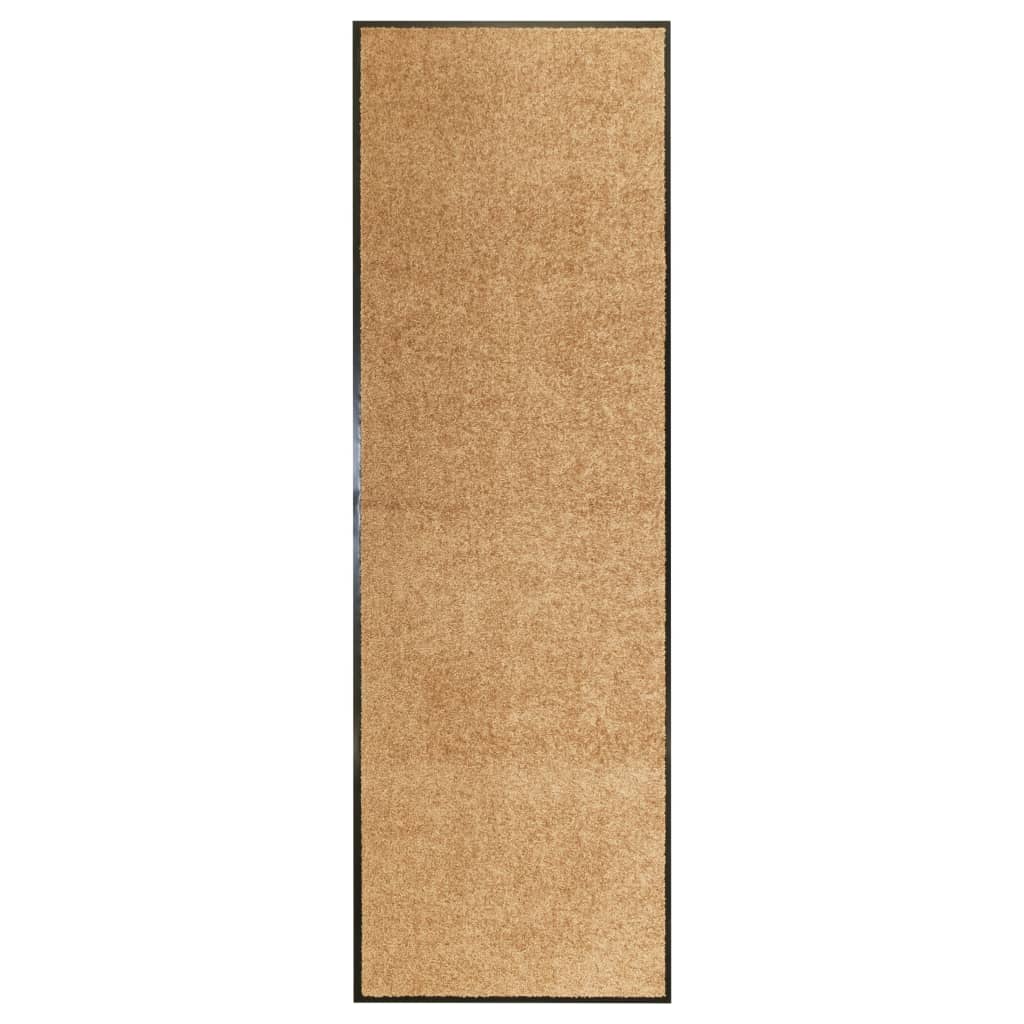 vidaXL Paillasson lavable Crème 60x180 cm