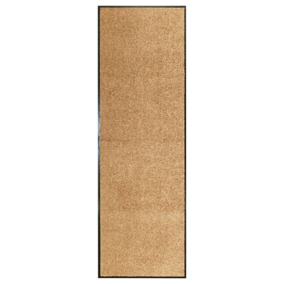 vidaXL Paillasson lavable Crème 60x180 cm