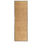 vidaXL Paillasson lavable Crème 60x180 cm