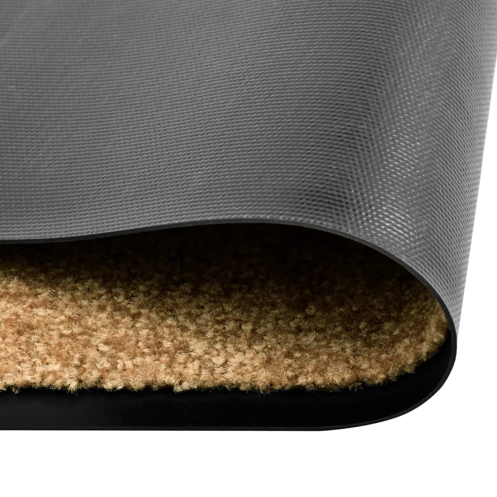 vidaXL Paillasson lavable Crème 60x180 cm