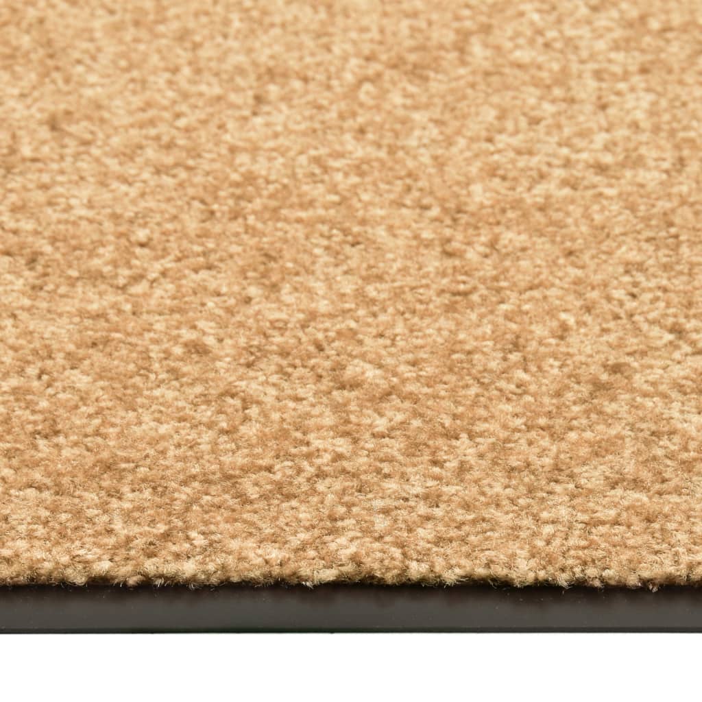 vidaXL Paillasson lavable Crème 60x180 cm