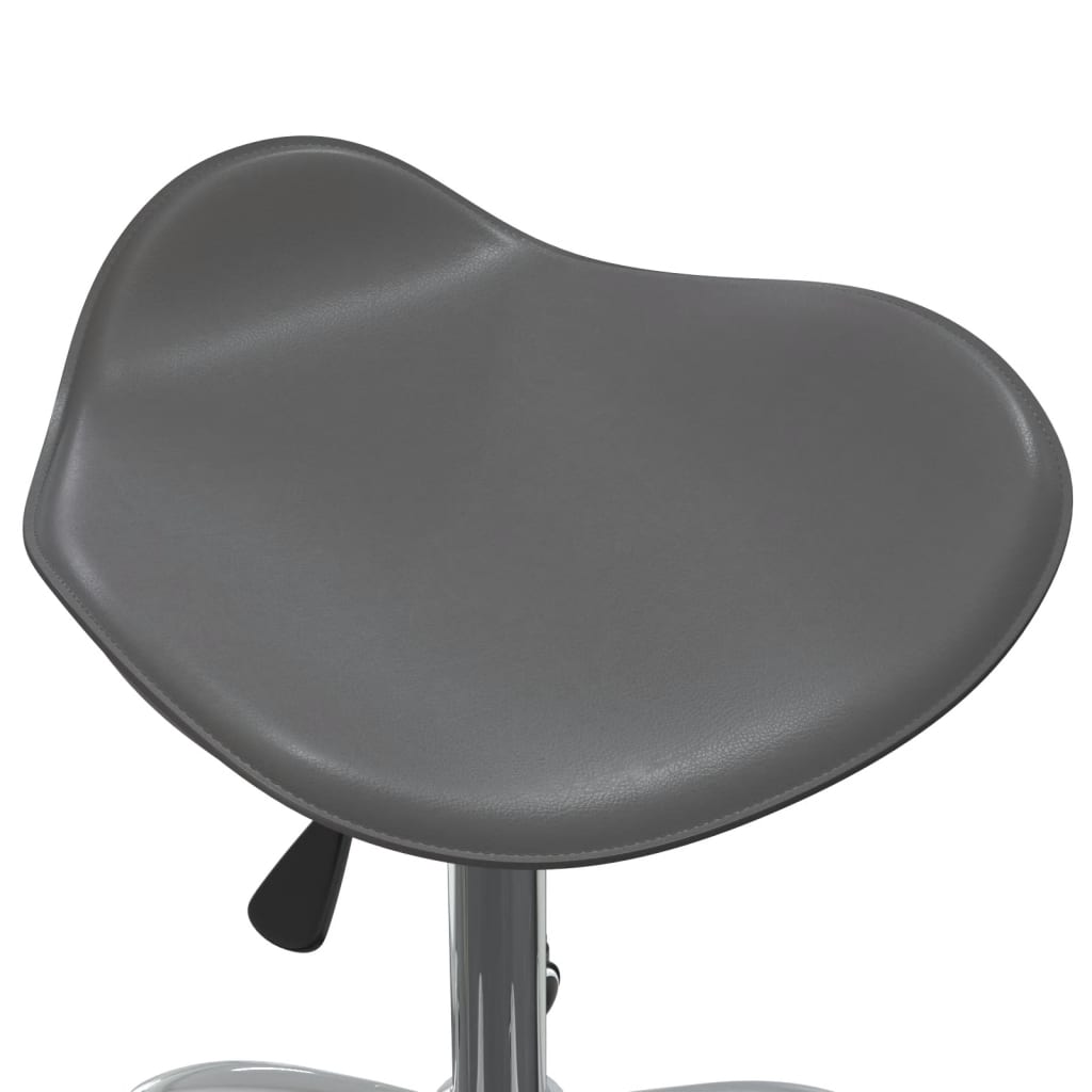 vidaXL Tabouret de salon et spa Gris Similicuir