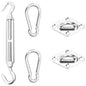 vidaXL Kit de montage de voile d'ombrage 5 pcs Acier inoxydable