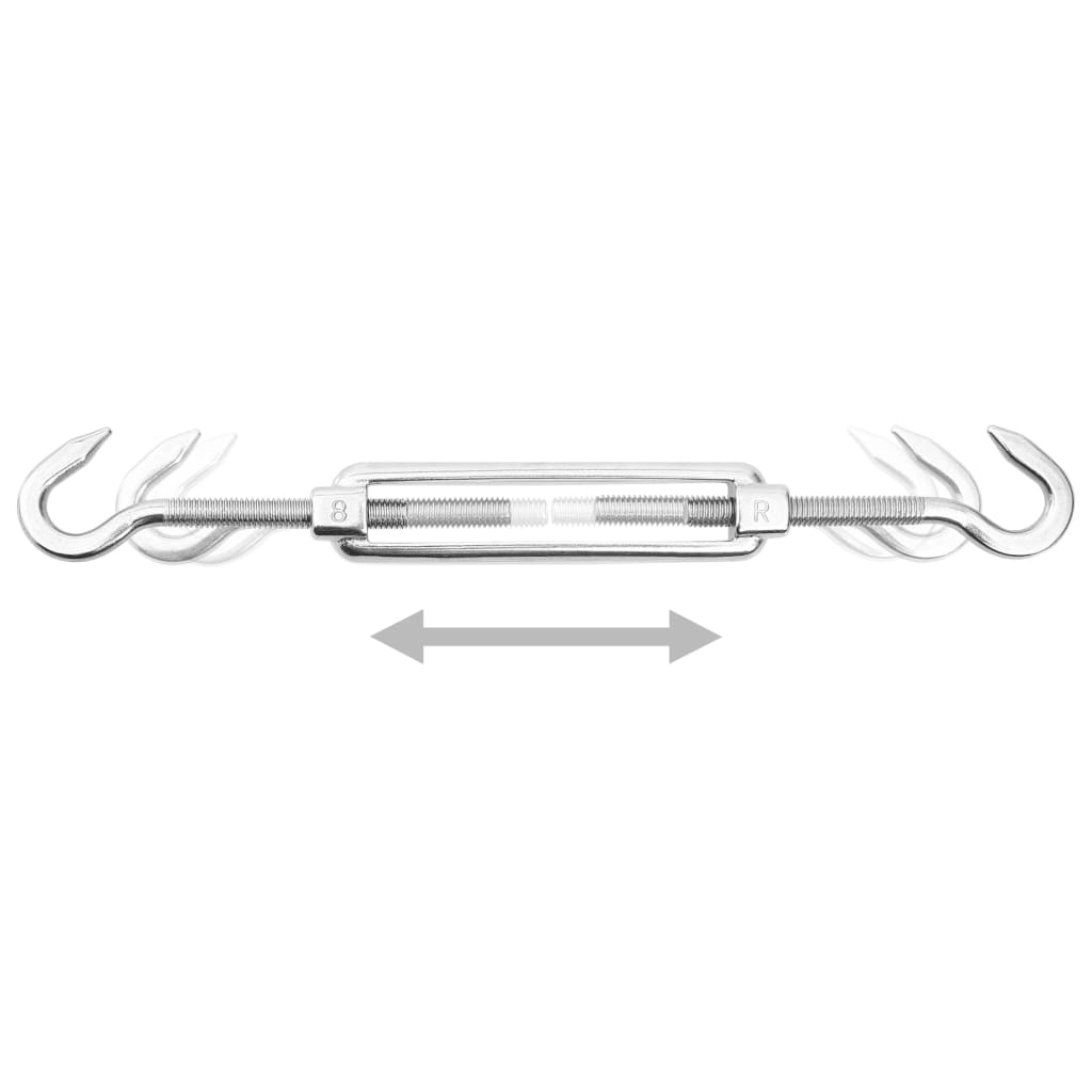 vidaXL Kit de montage de voile d'ombrage 6 pcs Acier inoxydable