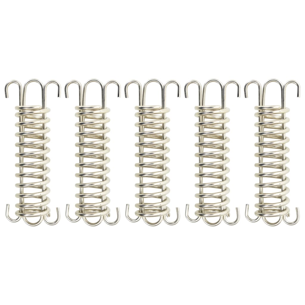 vidaXL Verrous à ressort pour voile d'ombrage 5 pcs Acier inoxydable