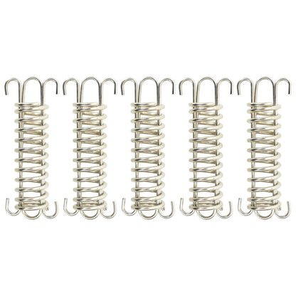 vidaXL Verrous à ressort pour voile d'ombrage 5 pcs Acier inoxydable