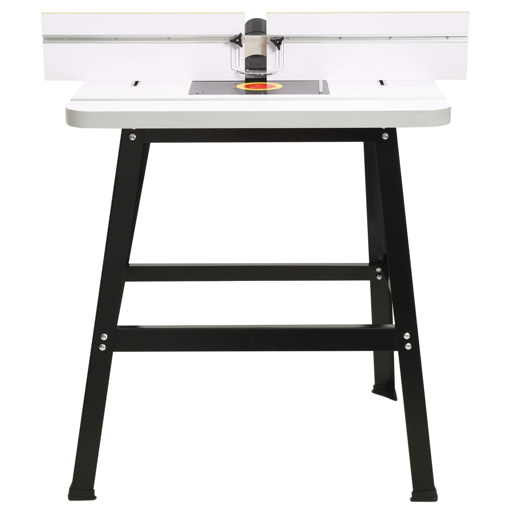 vidaXL Table de toupie acier et MDF 81x61x88 cm
