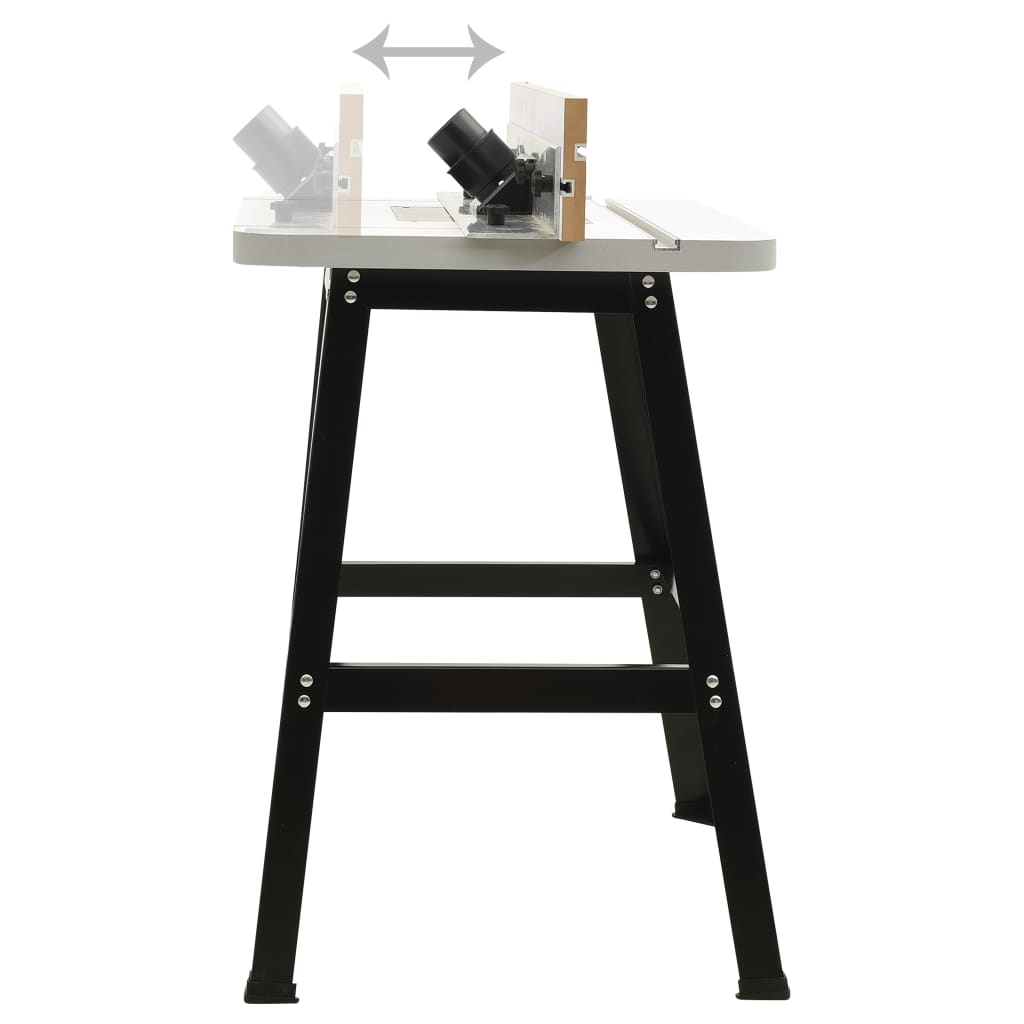 vidaXL Table de toupie acier et MDF 81x61x88 cm