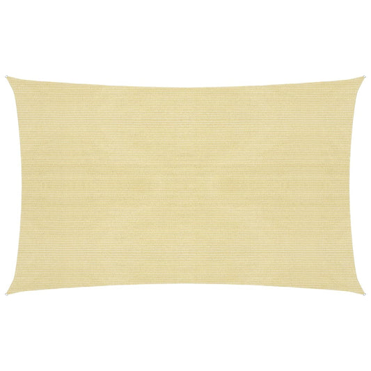 vidaXL Voile d'ombrage 160 g/m² Beige 2,5x4,5 m PEHD