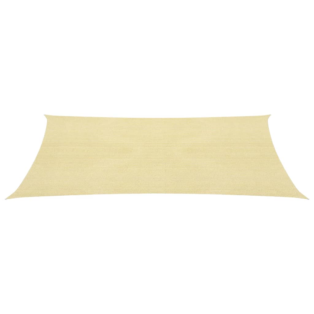 vidaXL Voile d'ombrage 160 g/m² Beige 2,5x4,5 m PEHD