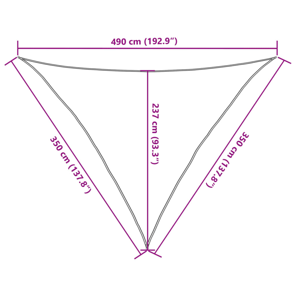 vidaXL Voile d'ombrage 160 g/m² Marron 3,5x3,5x4,9 m PEHD