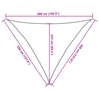 vidaXL Voile d'ombrage 160 g/m² Marron 3,5x3,5x4,9 m PEHD