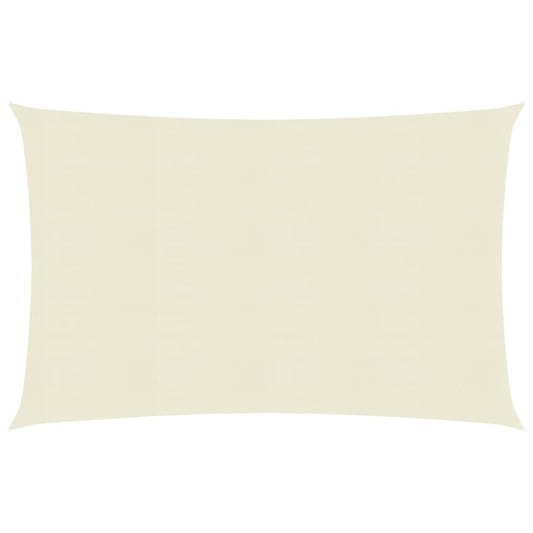 vidaXL Voile d'ombrage 160 g/m² Crème 3x6 m PEHD