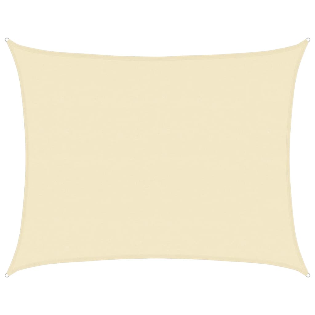 vidaXL Voile d'ombrage 160 g/m² Crème 6x7 m PEHD