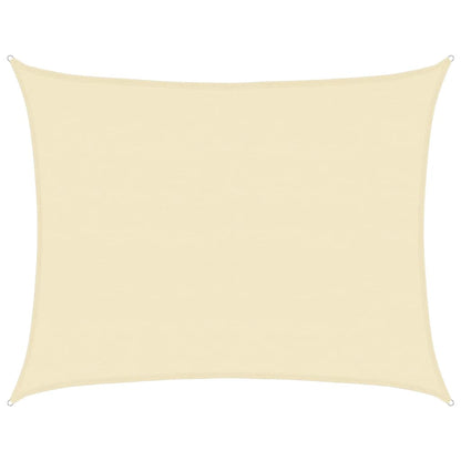 vidaXL Voile d'ombrage 160 g/m² Crème 6x7 m PEHD