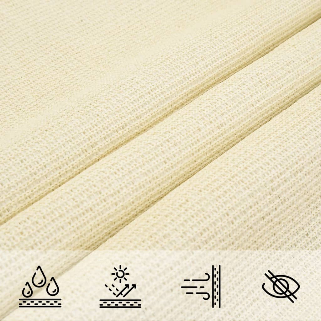 vidaXL Voile d'ombrage 160 g/m² Crème 6x7 m PEHD