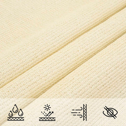 vidaXL Voile d'ombrage 160 g/m² Crème 6x7 m PEHD