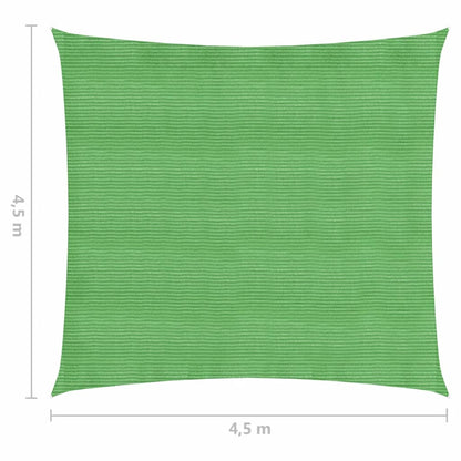 vidaXL Voile d'ombrage 160 g/m² Vert clair 4,5x4,5 m PEHD