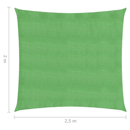 vidaXL Voile d'ombrage 160 g/m² Vert clair 2x2,5 m PEHD