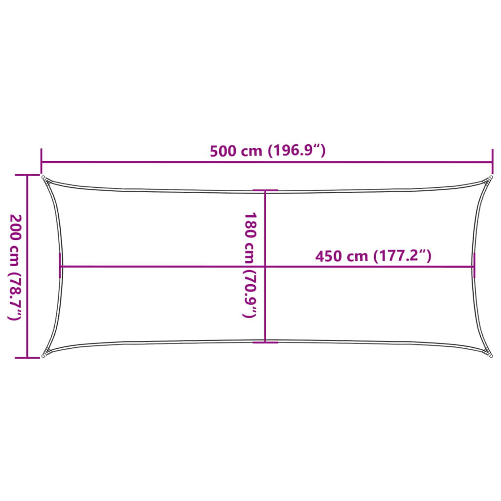 vidaXL Voile d'ombrage 160 g/m² Vert clair 2x5 m PEHD