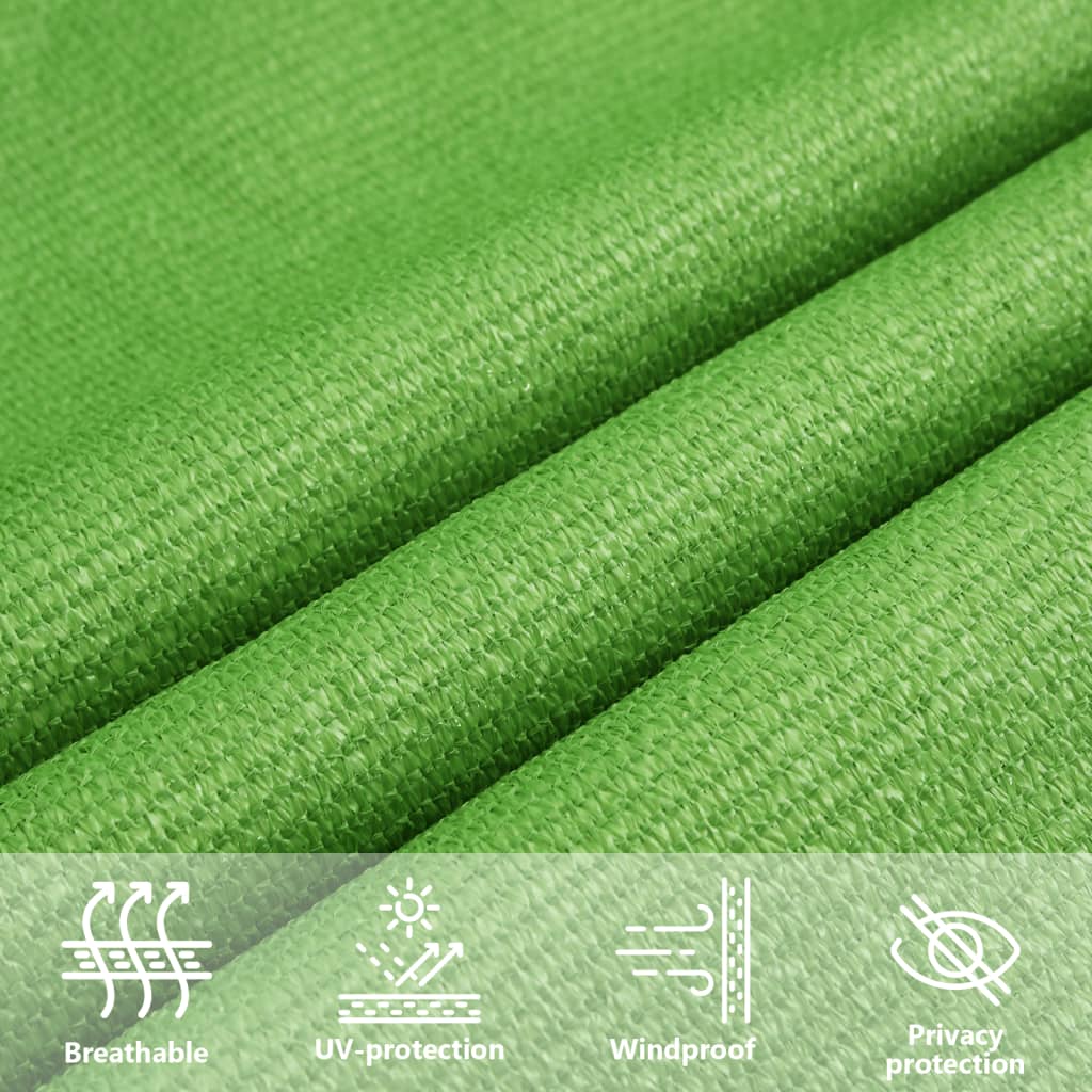 vidaXL Voile d'ombrage 160 g/m² Vert clair 2x5 m PEHD