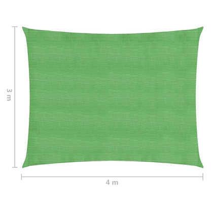 vidaXL Voile d'ombrage 160 g/m² Vert clair 3x4 m PEHD