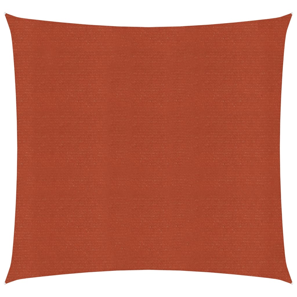 vidaXL Voile d'ombrage 160 g/m² carré terre cuite 2,5x2,5 m PEHD