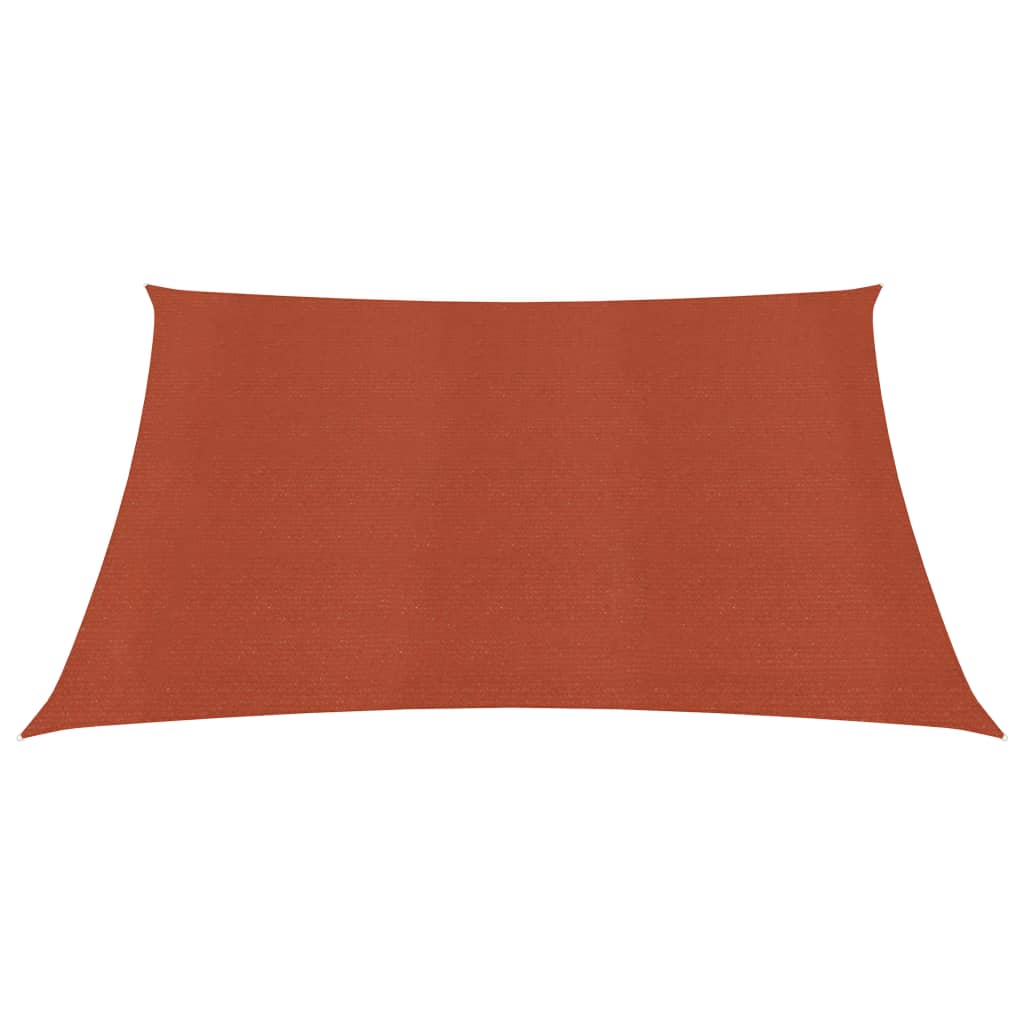 vidaXL Voile d'ombrage 160 g/m² Terre cuite 3x3 m PEHD