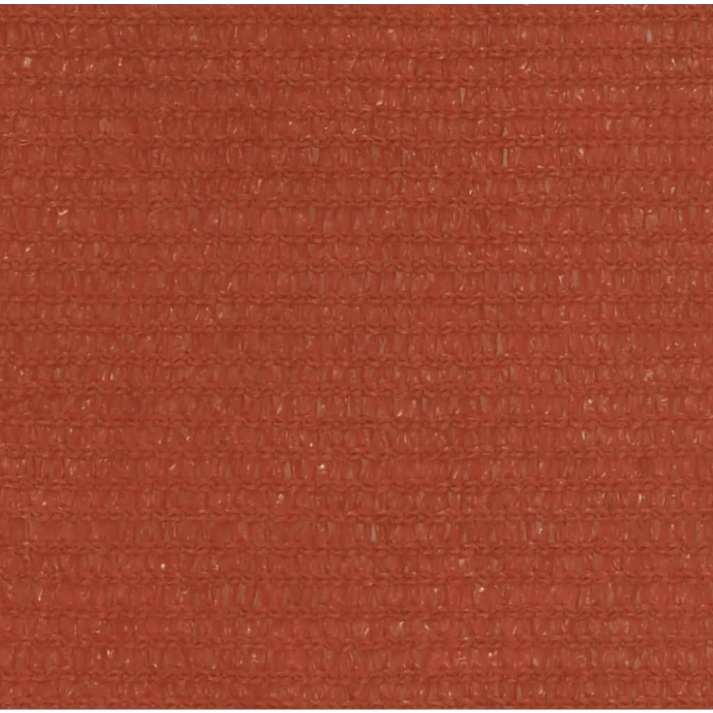 vidaXL Voile d'ombrage 160 g/m² Terre cuite 3x3 m PEHD