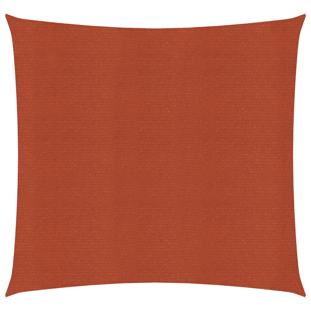 vidaXL Voile d'ombrage 160 g/m² Terre cuite 4x4 m PEHD