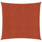 vidaXL Voile d'ombrage 160 g/m² Terre cuite 4x4 m PEHD