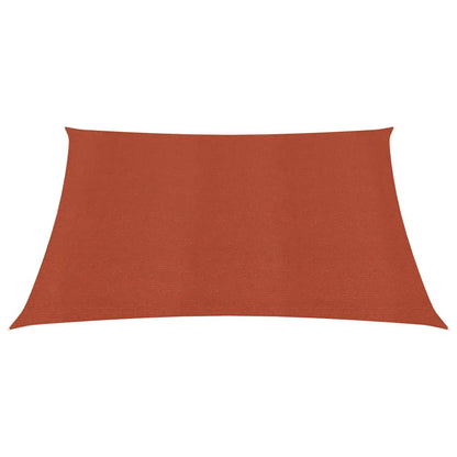 vidaXL Voile d'ombrage 160 g/m² Terre cuite 4x4 m PEHD