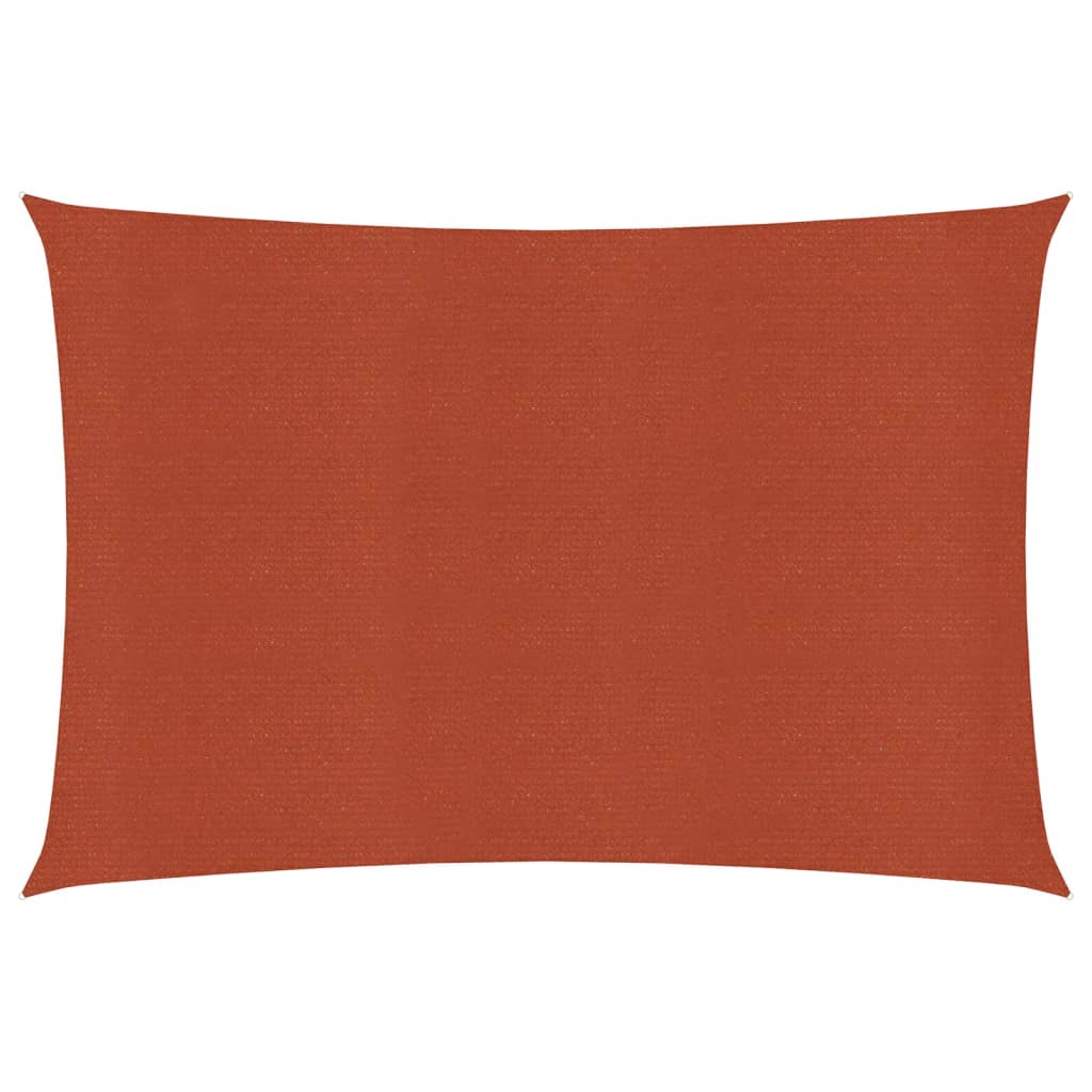 vidaXL Voile d'ombrage 160 g/m² Terre cuite 2x3 m PEHD