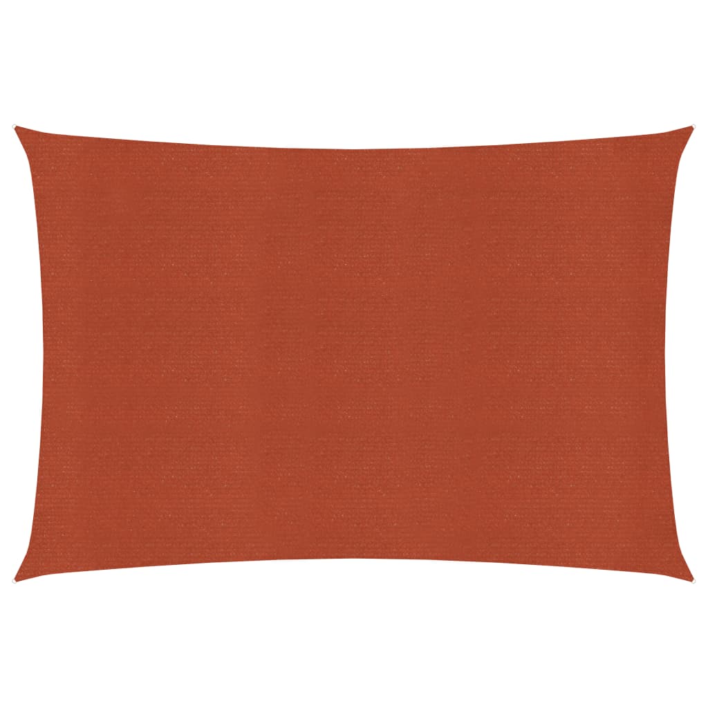vidaXL Voile d'ombrage 160 g/m² Terre cuite 3x5 m PEHD
