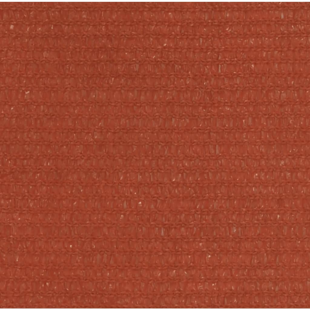 vidaXL Voile d'ombrage 160 g/m² Terre cuite 3x5 m PEHD