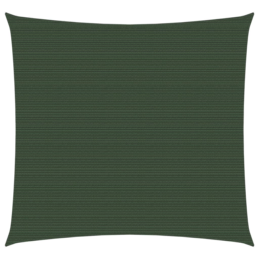 vidaXL Voile d'ombrage 160 g/m² Vert foncé 2,5x2,5 m PEHD