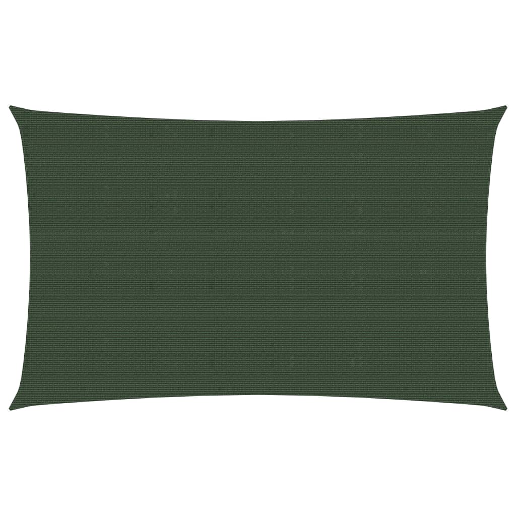 vidaXL Voile d'ombrage 160 g/m² Vert foncé 2x5 m PEHD