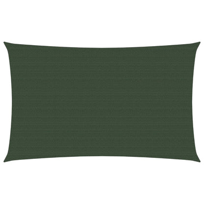 vidaXL Voile d'ombrage 160 g/m² Vert foncé 2x5 m PEHD