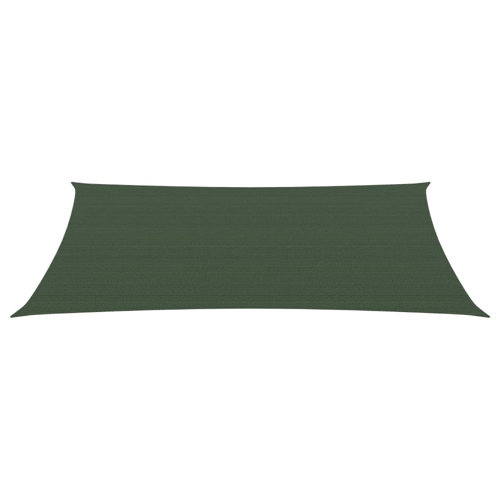 vidaXL Voile d'ombrage 160 g/m² Vert foncé 2x5 m PEHD
