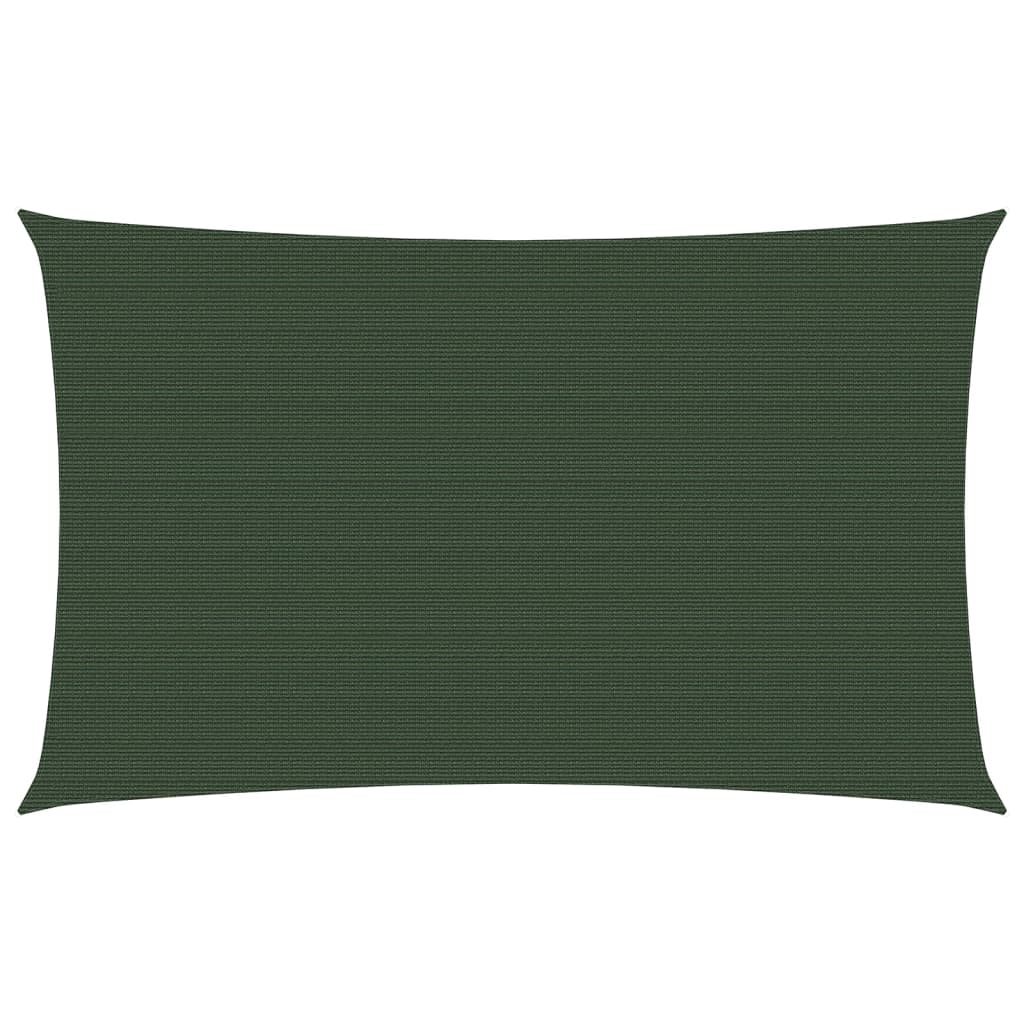 vidaXL Voile d'ombrage 160 g/m² Vert foncé 3x6 m PEHD