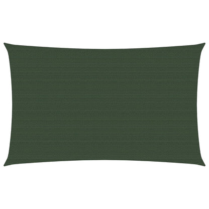 vidaXL Voile d'ombrage 160 g/m² Vert foncé 3x6 m PEHD
