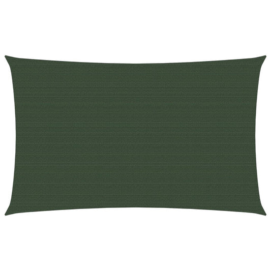 vidaXL Voile d'ombrage 160 g/m² Vert foncé 3x6 m PEHD