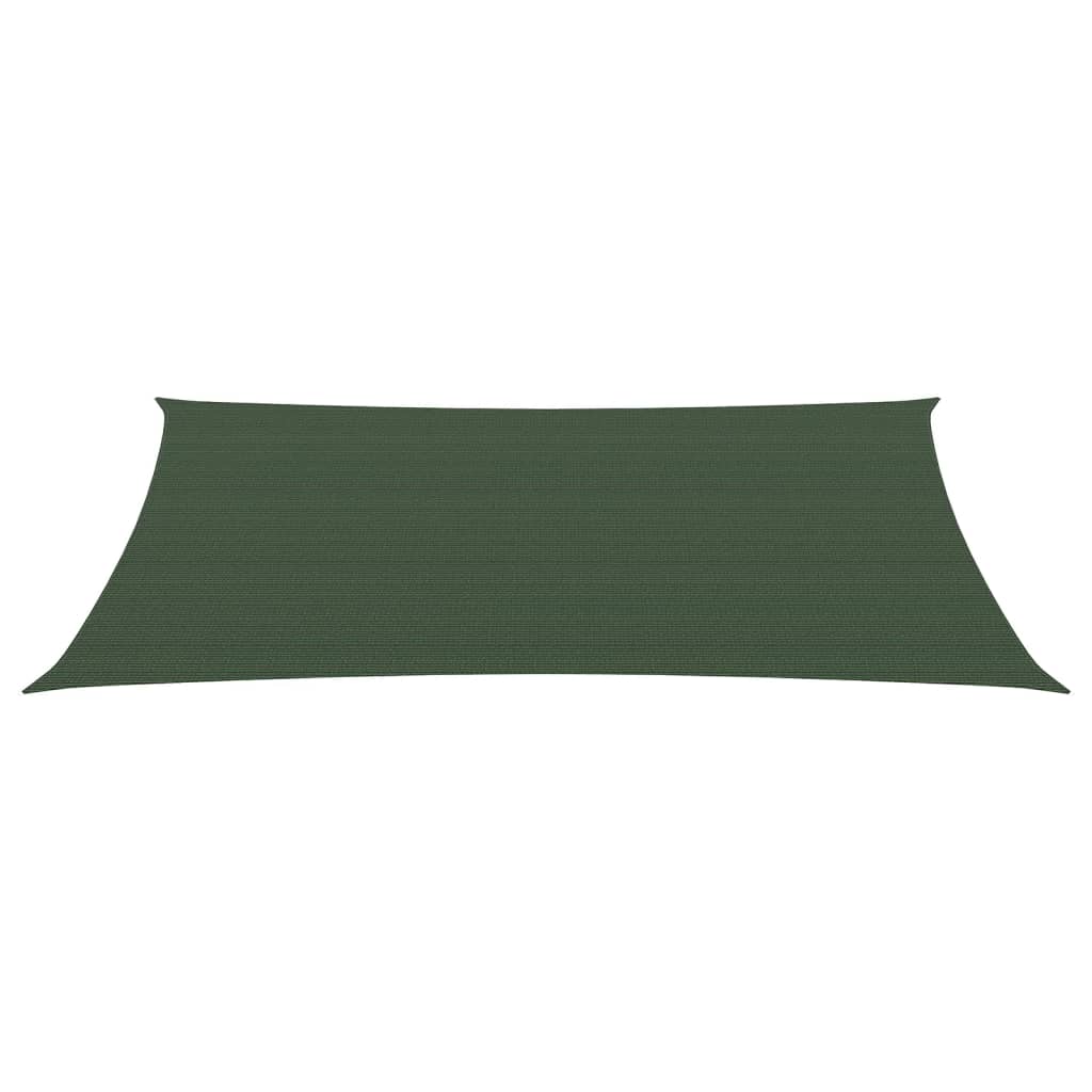 vidaXL Voile d'ombrage 160 g/m² Vert foncé 3x6 m PEHD