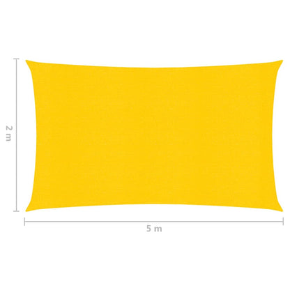 vidaXL Voile d'ombrage 160 g/m² Jaune 2x5 m PEHD