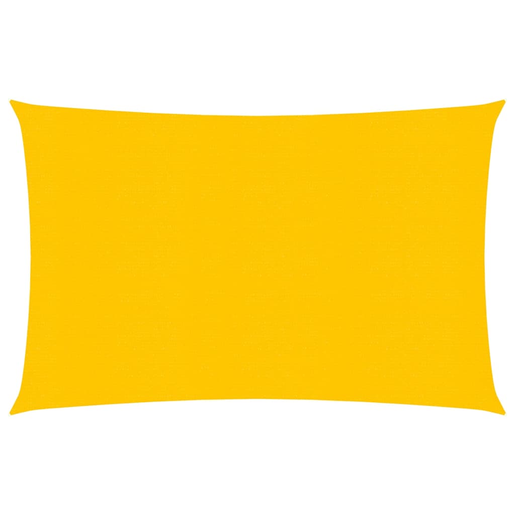 vidaXL Voile d'ombrage 160 g/m² Jaune 3x5 m PEHD