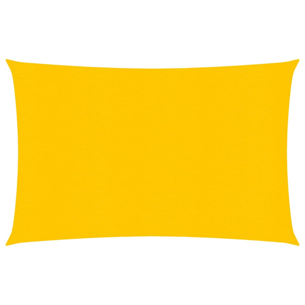 vidaXL Voile d'ombrage 160 g/m² rectangulaire jaune 3,5x5 m PEHD