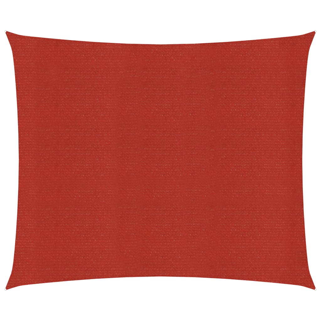 vidaXL Voile d'ombrage 160 g/m² Rouge 2,5x2,5 m PEHD