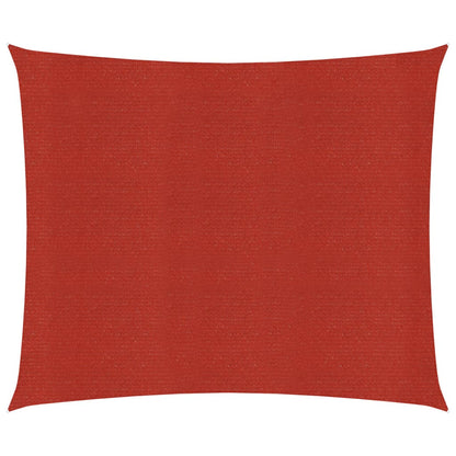 vidaXL Voile d'ombrage 160 g/m² Rouge 2,5x2,5 m PEHD